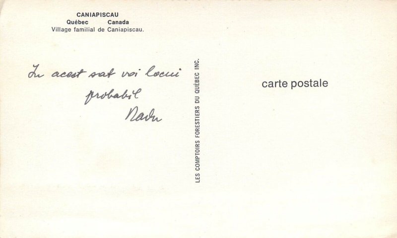 Canada Quebec Caniapiscau village postcard