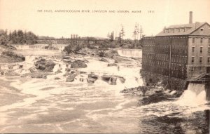 Maine Lewiston Androscoggin River The Falls