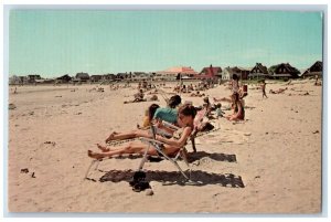 View Of Green Harbor Beach Bathing Marshfield Massachusetts MA Vintage Postcard 