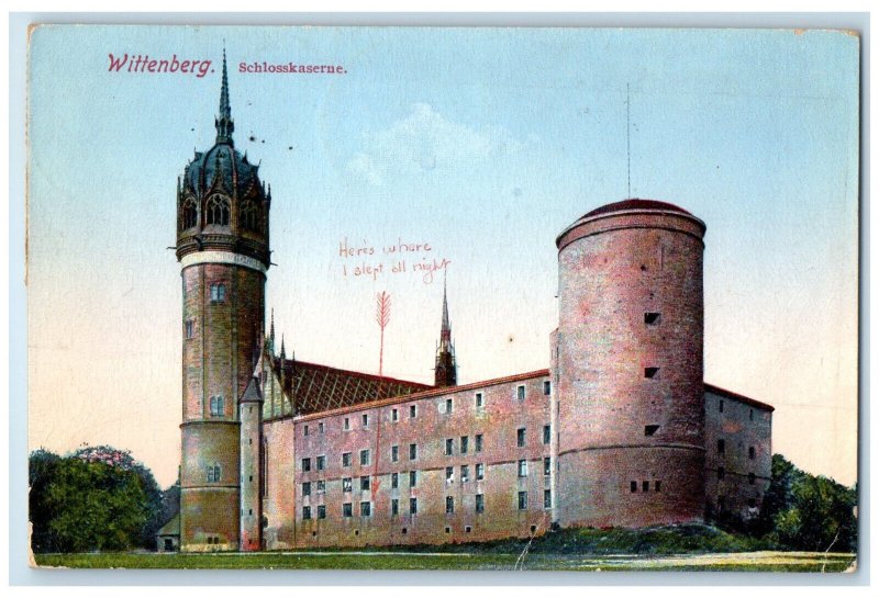 1933 Wittenberg Castle Barracks Saxony-Anhalt Germany Posted Vintage Postcard