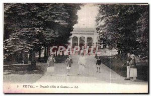 Old Postcard Vittel Grande Allee and Casino Tennis