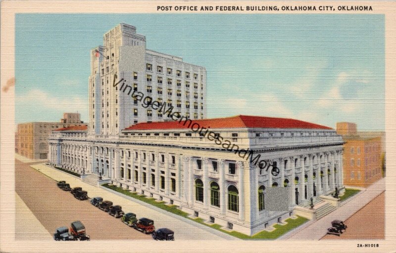 Post Office & Federal Building Oklahoma City OK Postcard PC241