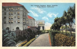 The Sunken Gardens HOTEL VIRGINIA Long Beach, CA c1920s Vintage Postcard