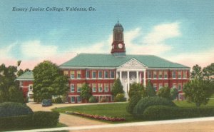 Vintage Postcard Emory Junior College School Valdosta Georgia Wall News Co. Pub.