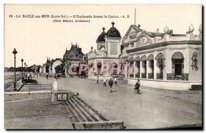 Old Postcard La Baule Sea L & # 39esplanade front of the casino