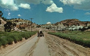 Vintage Postcard Navajo Indian Way Back To New Mexico Reservation Home