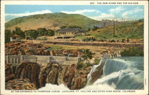 Colorado CO Dam Entrance Thompson Canyon Store 1900s-20s Vintage Postcard