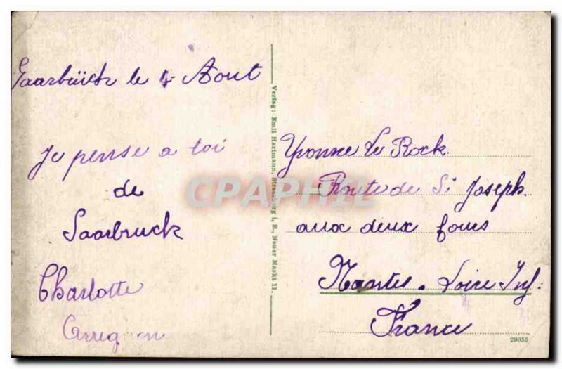 Postcard Old Saarbritcken Krunkenhaus Wintertierg