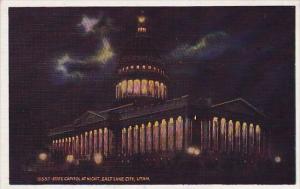 State Capitol At Night Salt Lake City Utah