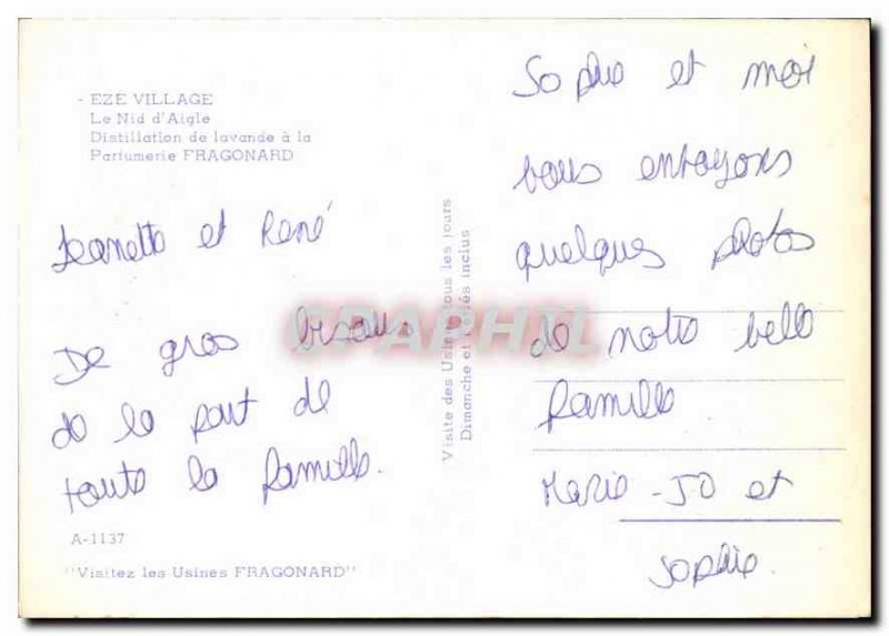 Modern Postcard Eze Village Parfumie Fragonard