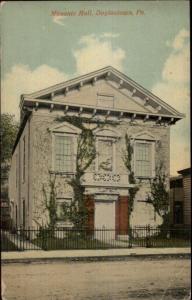 Doylestown PA Masonic Hall c1910 Postcard