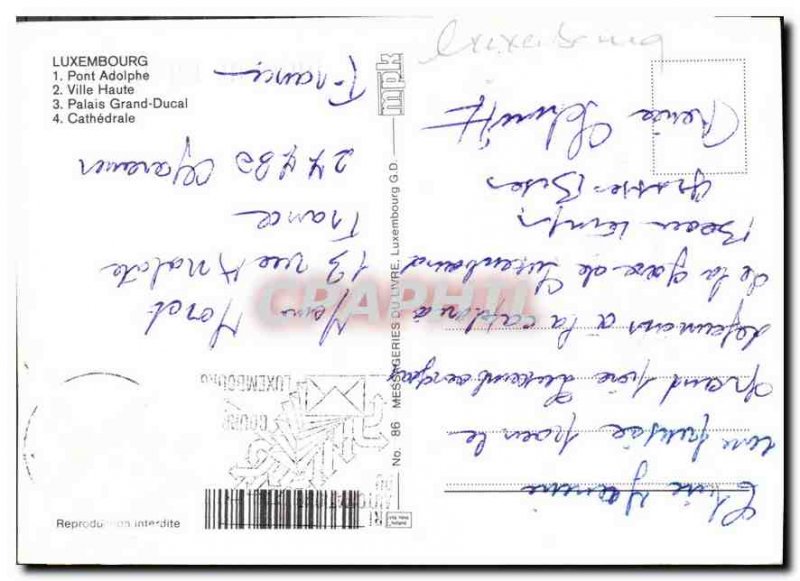 Postcard Modern Luxembourg City of Roses