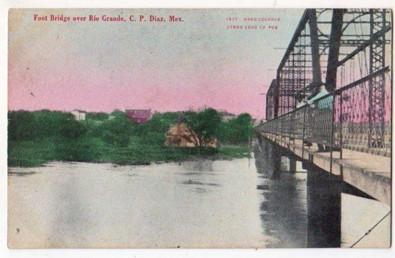 Foot Bridge over Rio Grande, C.P. Diaz, Mex