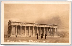 RPPC Temple of Theseus Athens Greece Jan 29 1920 UNP DB Postcard K8