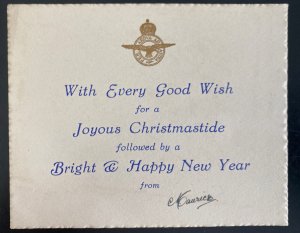 British Royal Air Force RAF Christmas Wishes Card Military