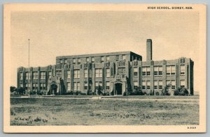 SIDNEY NE Nebraska High School Vintage Postcard Ca