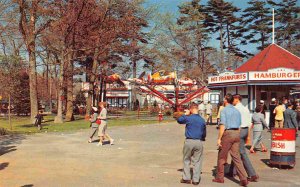 Hamburger Hot Dog Stand Lincoln Park Amusement Ride North Dartmouth MA postcard