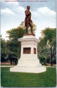 Robert Burns Monument Garfield Park Chicago Illinois Postcard