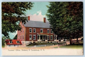 Canterbury New Hampshire NH Postcard Trustess Office Shakers Building c1905's