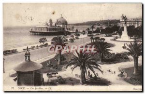 Old Postcard Nice Gardens