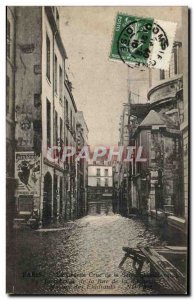 Paris Venice Old Postcard Floods 1910 Rue de la Bucherie Student House