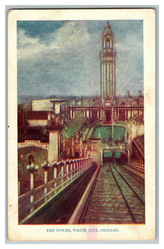 Postcard IL The Tower White City Chicago Illinois Vintage Standard View Card 