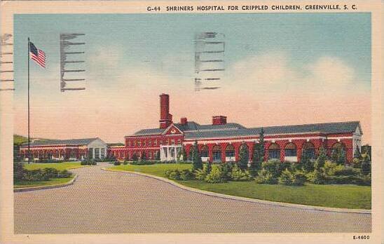 South Carolina Greenville Shriners Hospital For Crippled Children 1954