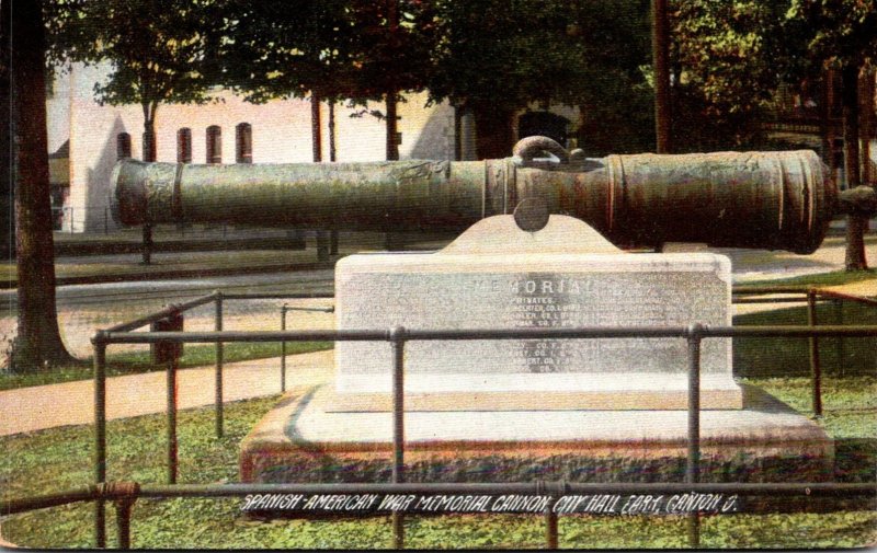 Ohio Canton City Hall Park Spanish American War Memorial Canon Rotograph