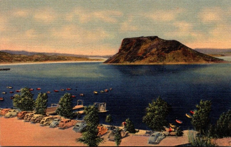 New Mexico Boat Landing & Bathing Beach Elephant Butte Lake Curteich