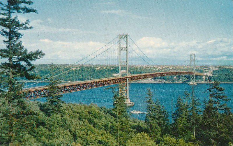 Tacoma WA, Washington - The Narrows Bridge to Olympic Peninsula - pm 1962