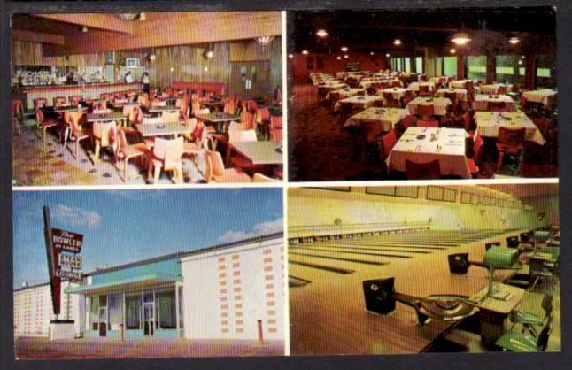 Multi View The Bowler Bowling Alley Fargo ND Postcard 4233