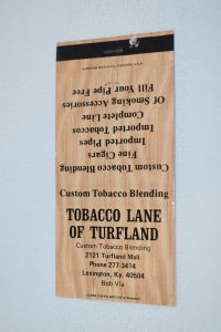 Tobacco Lane of Turfland Lexington KY 30 Front Strike Matchbook Cover