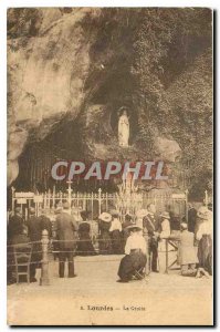 Old Postcard Lourdes Grotto