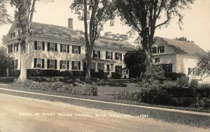 RPPC Home of Mary Ellen Chase BLUE HILL Maine 1948 Vintage Photo Postcard
