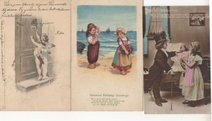 Child Smoking Pipe Toy Doll Doctor Cupid 3x Old Postcard s