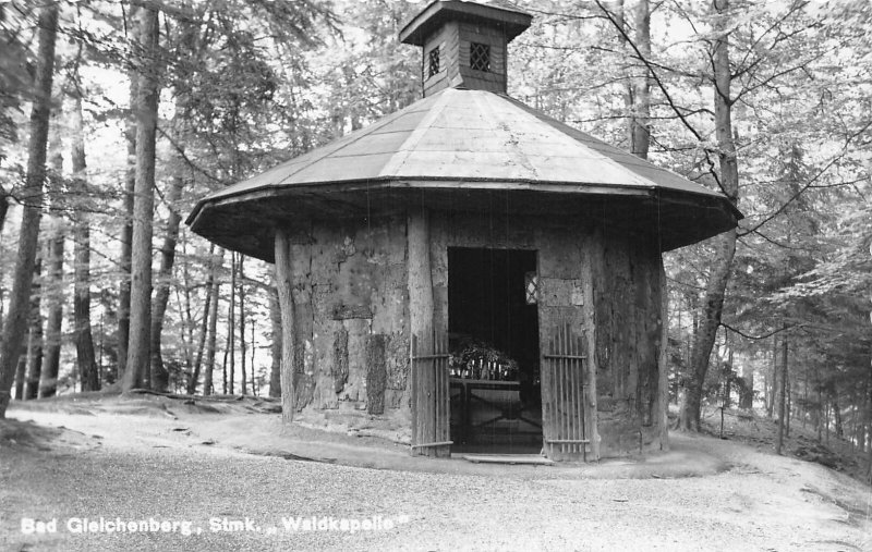 B173 Austria 1962 Bad Gletchenberg Stmk Waldkapelle Chapel RPPC vintage postcard