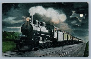 CANADIAN RAILROAD TRAIN ANTIQUE POSTCARD