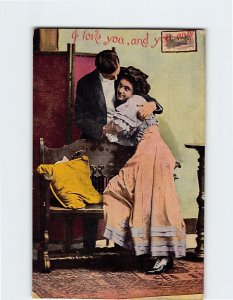 Postcard I Love You, and You Only Lovers Print Love/Romance Greeting Card