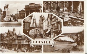 Cheshire Postcard - Views of Chester - Real Photograph - Ref TZ5780