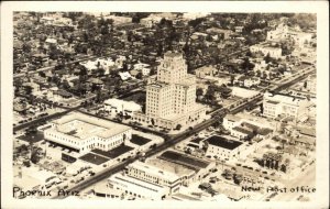 Phoenix AZ Arizona Birdseye View c1940 Real Photo Postcard NEW POST OFFICE