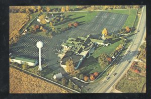 JOLIET ILLINOIS ROUTE 66 WHITE FENCE FARM AERIAL VIEW ADVERTISING POSTCARD