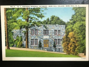 Vintage Postcard 1915-1930 W.F. Robinson Infirmary, Mars Hill College (NC)