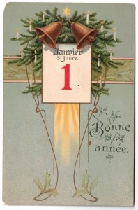 Bonne Anne Carte Postale,  Message in French/Francais, France, c. 1906 [#167]