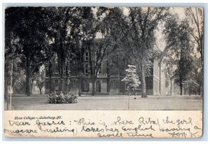 1905 Knox College Exterior Building Galesburg Illinois Vintage Antique Postcard