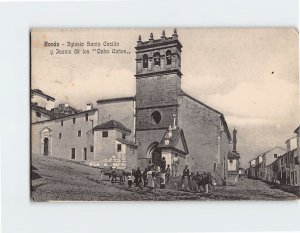 Postcard Iglesia Santa Cecilia y Juente de los Ocho Caños Ronda Spain