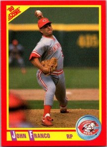 1990 Score Baseball Card John Franco Cincinnati Reds sk2749