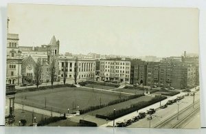 Boston Mass RPPC Christian Science Building With Lawn Park c1920s Postcard F3