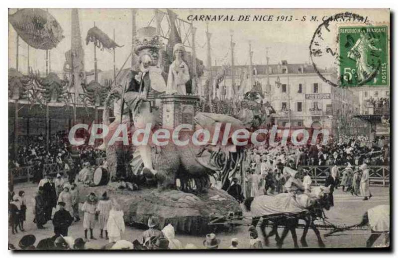 Postcard Old Nice Carnival Nice 1913