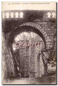 Old Postcard The Arch St. Barbara Faouet Chapel St Michel