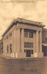 First National Bank Klamath Falls Oregon 1910c postcard